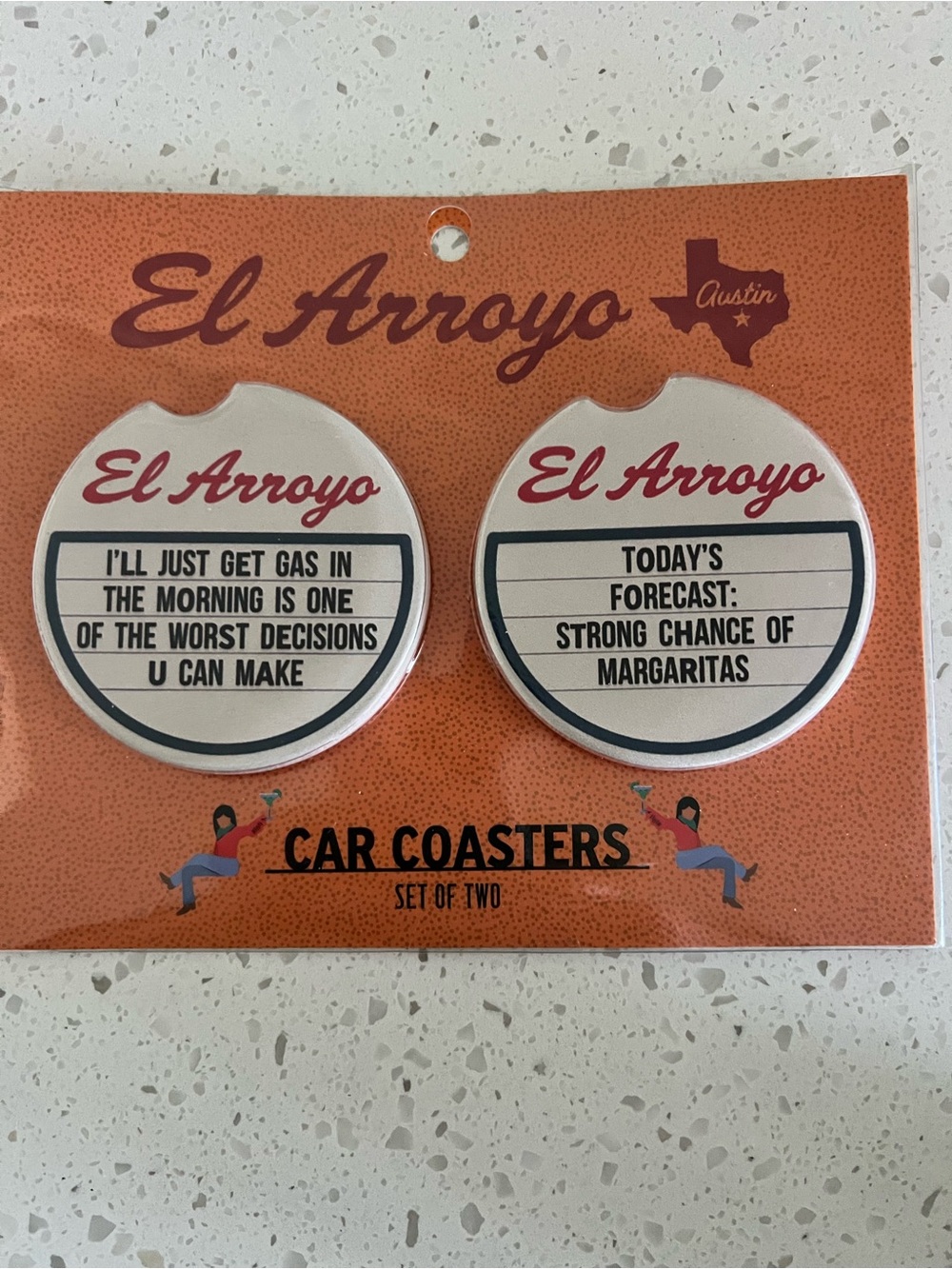 El Arroyo Austin Texas Car Coasters - New